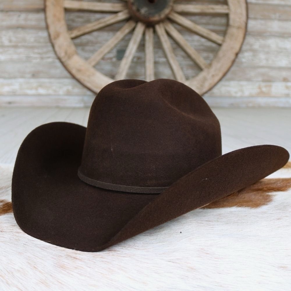 Size 8 Twister Men's Felt Chocolate Cowboy Hat